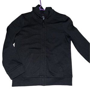 NWT Kid's Cat & Jack Unisex Black Hoodie Full Zip Long Sleeve Sweatshirt M 8/10